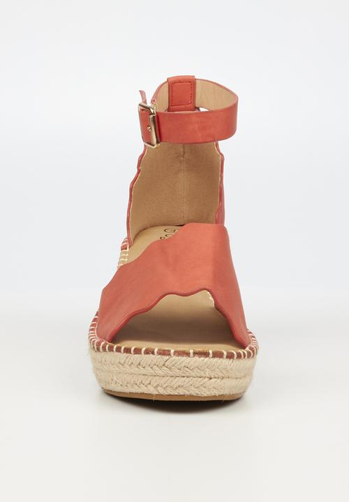 Miss Black - Jayda1 espadrille wedge heel - orange