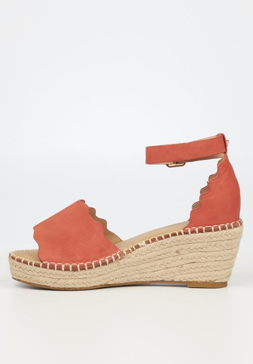 Miss Black - Jayda1 espadrille wedge heel - orange