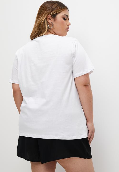 Superbalist - Basic crew graphic tee - white