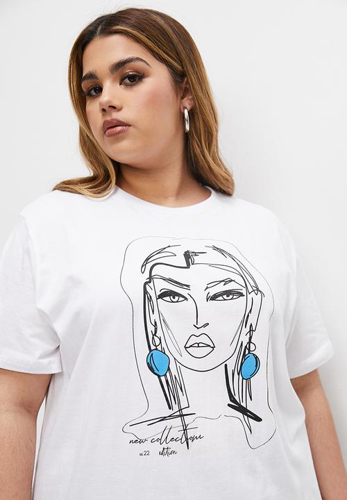Superbalist - Basic crew graphic tee - white