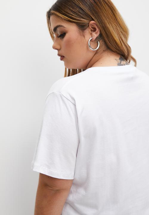Superbalist - Basic crew graphic tee - white