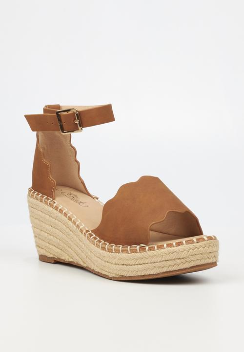 Miss Black - Jayda1 espadrille wedge heel - tan