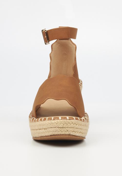 Miss Black - Jayda1 espadrille wedge heel - tan