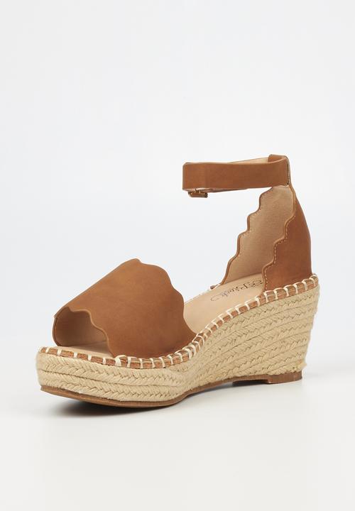 Miss Black - Jayda1 espadrille wedge heel - tan