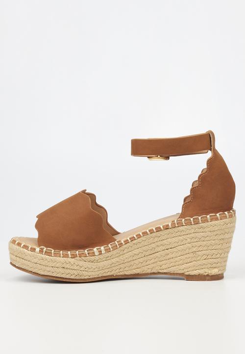 Miss Black - Jayda1 espadrille wedge heel - tan