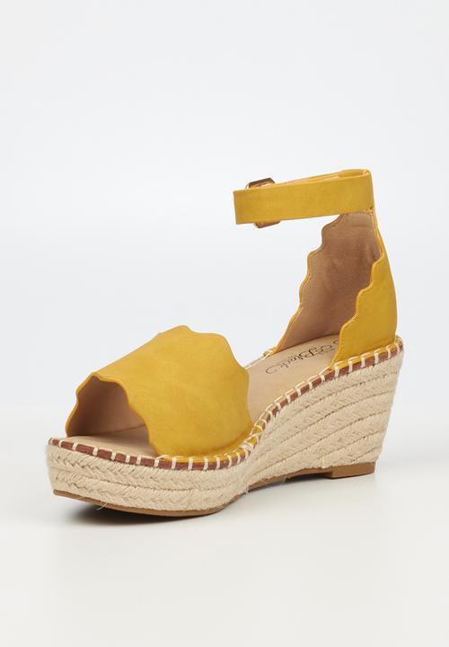 Miss Black - Jayda1 espadrille wedge heel - yellow