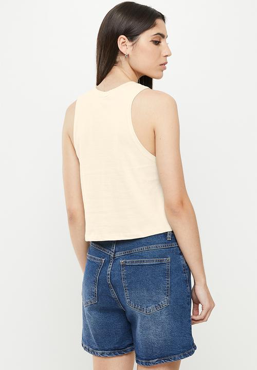 Fox - Starter crop tank - bone