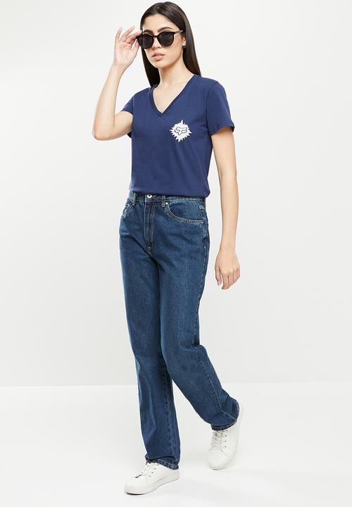 Fox - Coastal blues v-neck - navy