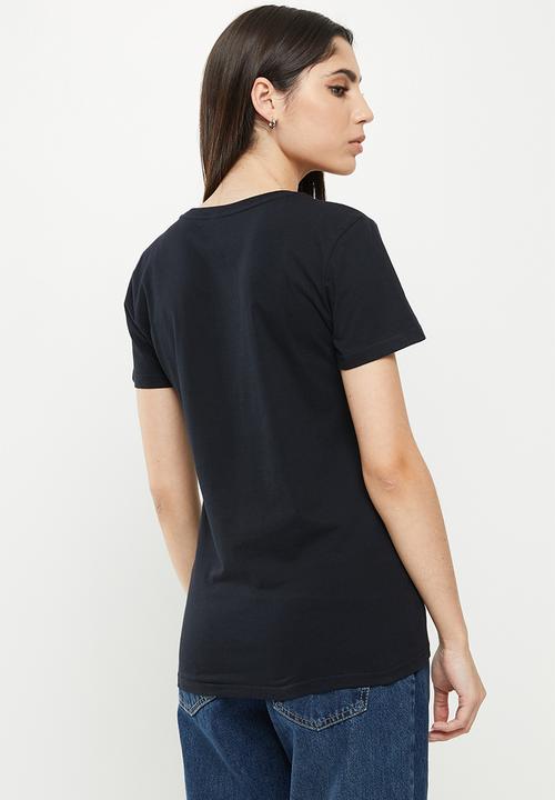 Fox - Gradient v-neck - black