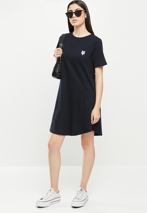 Fox - Heater tee dress - black
