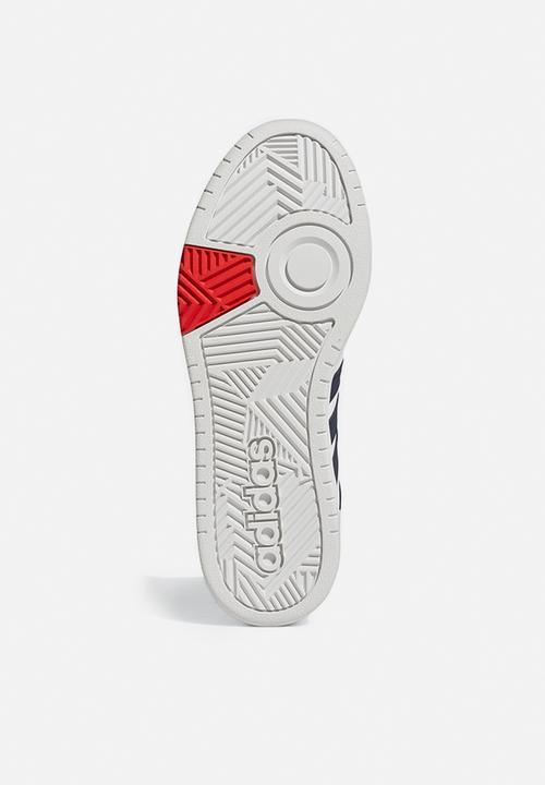 adidas Originals - Hoops 3.0 mid - ftwr white/legend ink/vivid red