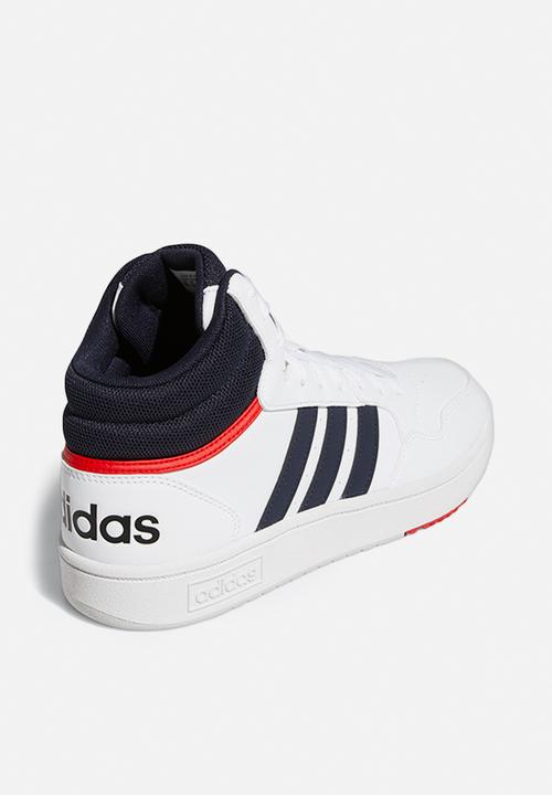 adidas Originals - Hoops 3.0 mid - ftwr white/legend ink/vivid red