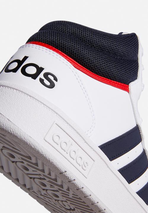 adidas Originals - Hoops 3.0 mid - ftwr white/legend ink/vivid red
