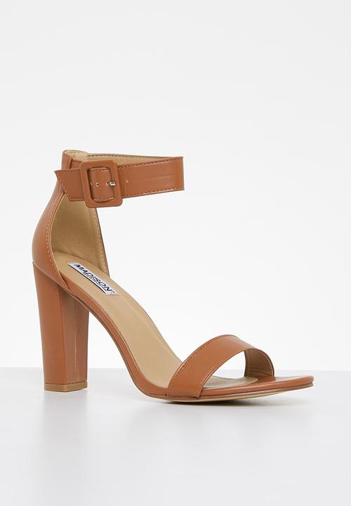 Madison® - Angelique buckle tie block heel - tan