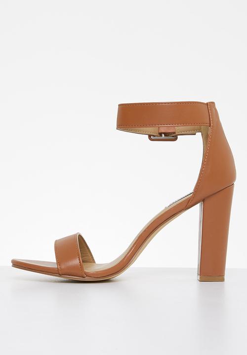 Madison® - Angelique buckle tie block heel - tan