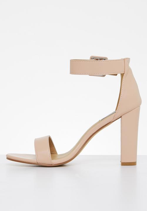 Madison® - Angelique buckle tie block heel - blush