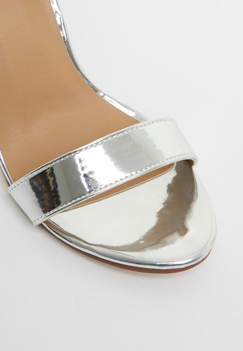 Madison® - Angelique buckle tie block heel - silver