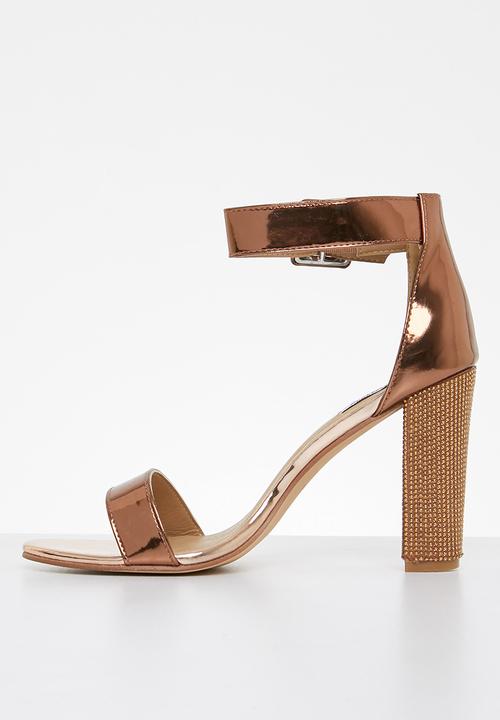Madison® - Angelique buckle tie block heel - bronze