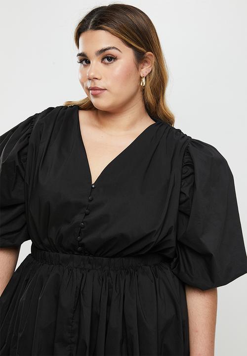 Glamorous - Plus amber dress - black