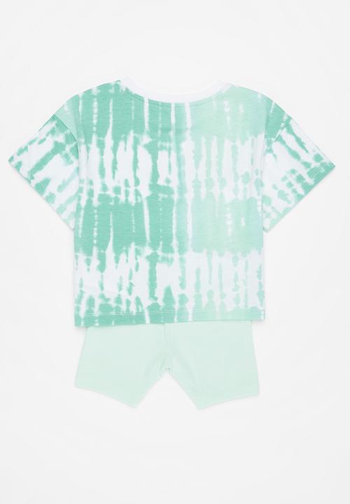 Nike - Nkg hbr boxy tee bike short se - mint foam