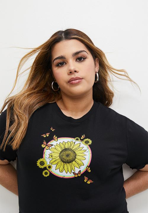 Blake - Graphic baby tee - black