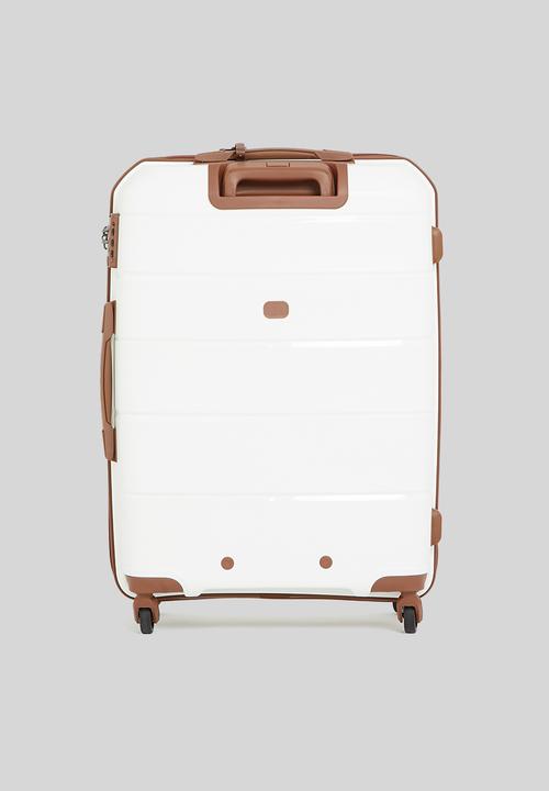 Cellini - Spinn 4 wheel trolley - white & tan