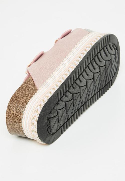 Footwork - Sirena flatform espadrille slide - pink
