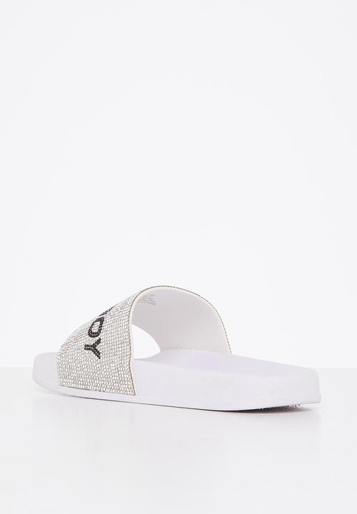 SISSY BOY - Crystal queen slide - white