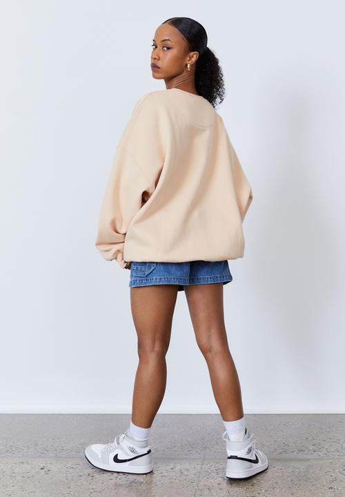 Factorie - Slouchy premium graphic crew - cream puff & san diego