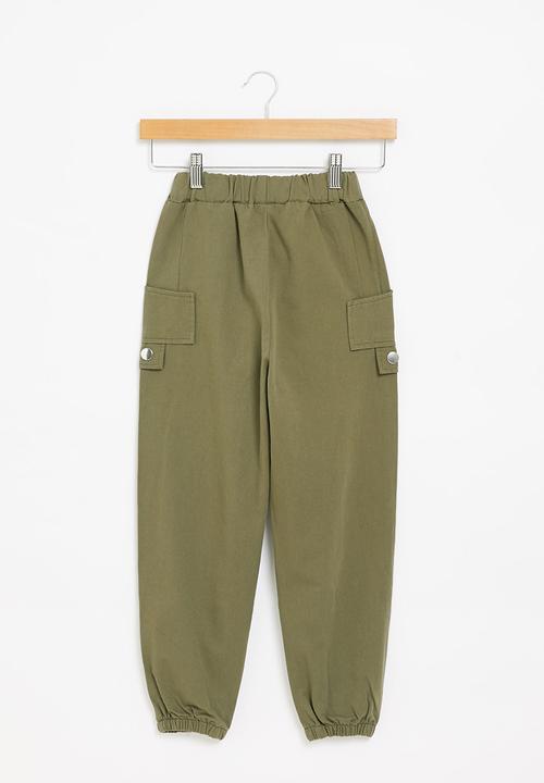 Rebel Republic - Girls cargo pants - olive
