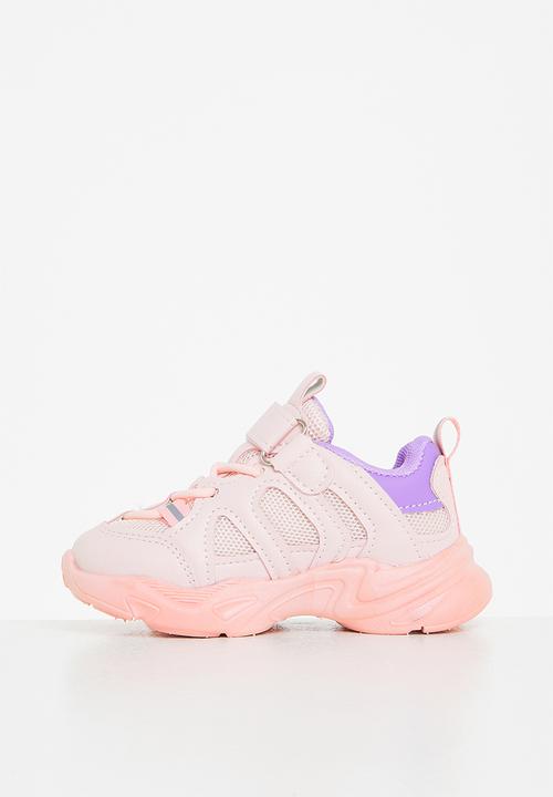 Pop Candy - Girls chunky sneaker with mesh detail - pink