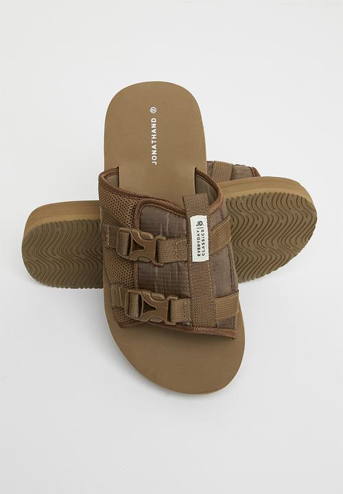 Jonathan D - J jack nylon & mesh sandal - coffee
