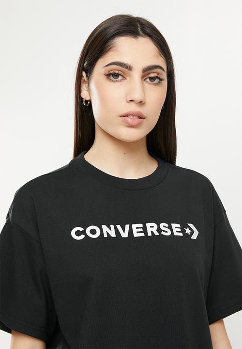 Converse - Strip wordmark relaxed tee - black