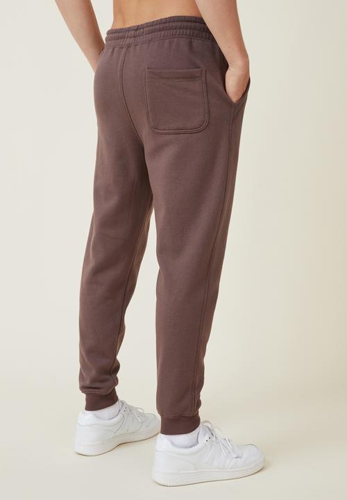 Cotton On - Active (trippy) track pant - washed chocolate