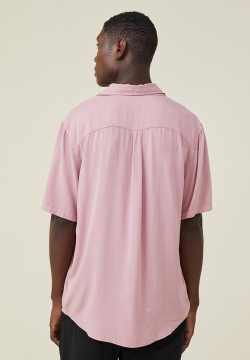 Cotton On - Cuban short sleeve shirt - chalk pink