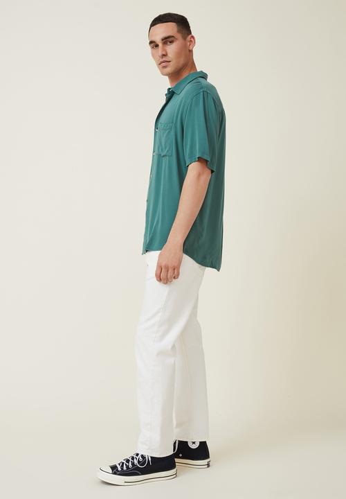 Cotton On - Cuban short sleeve shirt - forest