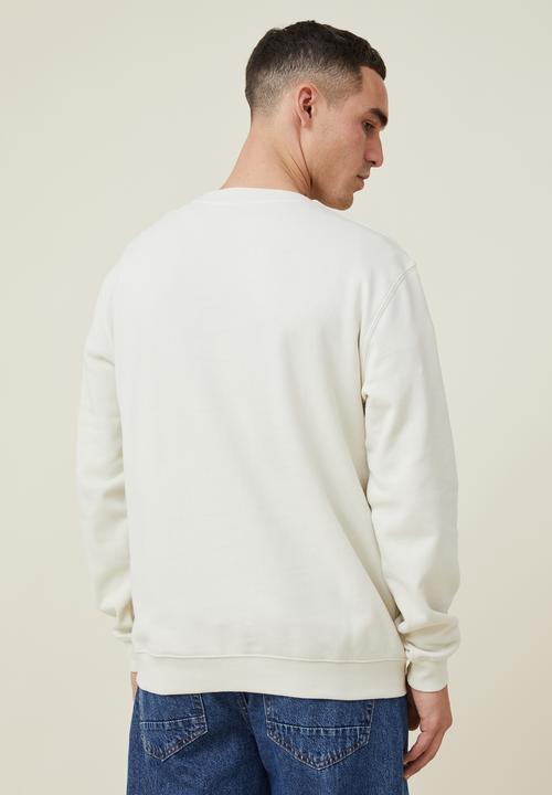Cotton On - Graphic crew fleece - ecru/someday dreaming