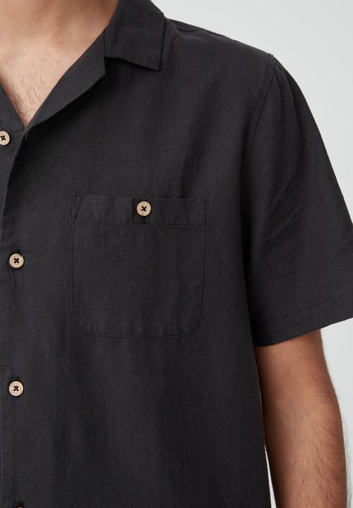 Cotton On - Hemp short sleeve shirt - washed black