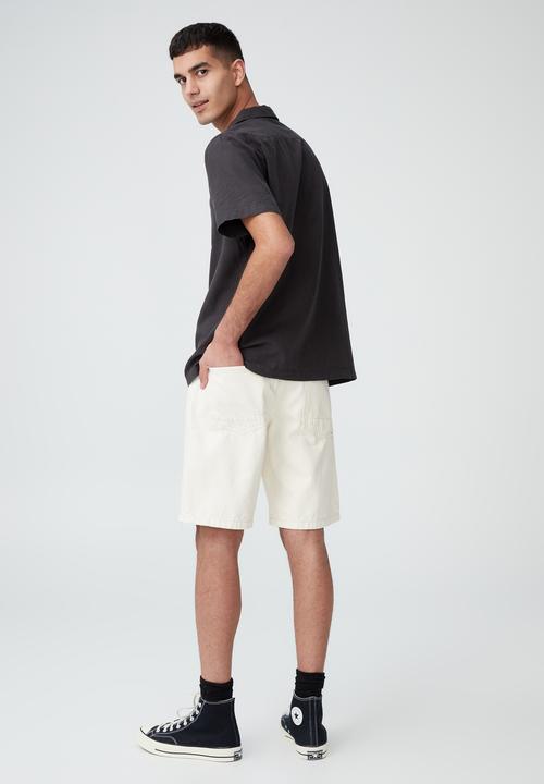 Cotton On - Hemp short sleeve shirt - washed black