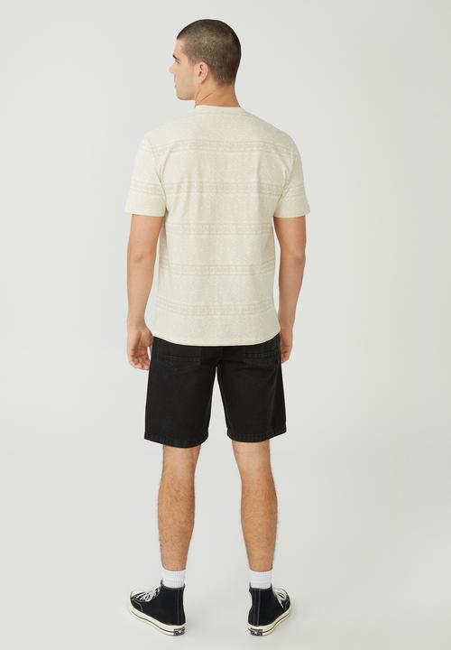 Cotton On - Loose fit T-shirt - ivory/hike stripe