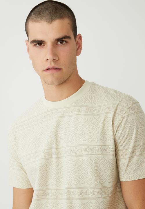 Cotton On - Loose fit T-shirt - ivory/hike stripe