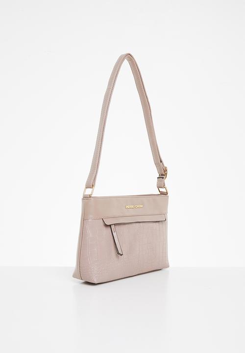 Pierre Cardin - Felicia croc panel crossbody - mink