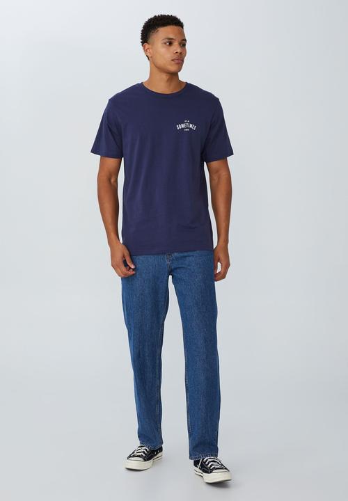 Cotton On - Tbar street t-shirt - indigo/authentic goods
