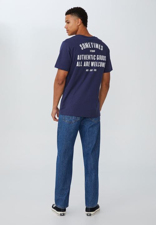 Cotton On - Tbar street t-shirt - indigo/authentic goods