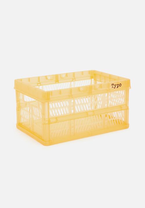 Typo - Small foldable storage - transparent tropical peach