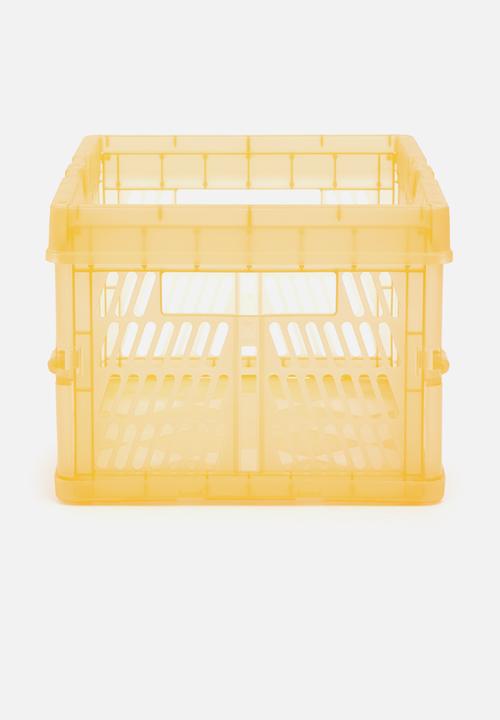 Typo - Small foldable storage - transparent tropical peach