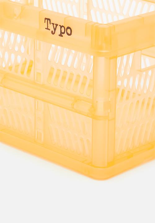 Typo - Small foldable storage - transparent tropical peach