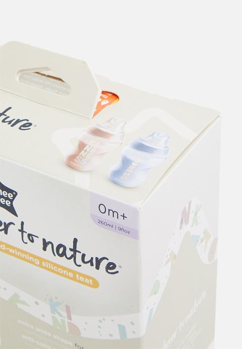 Tommee Tippee - Ctn 260ml decorated bottle - pink & blue