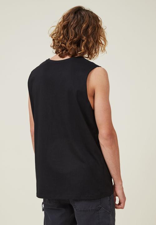 Cotton On - Tbar muscle - black/subconscious