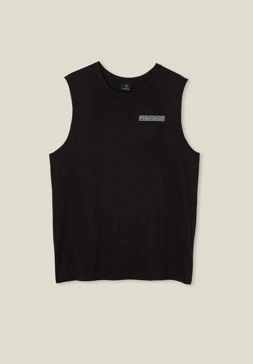 Cotton On - Tbar muscle - black/subconscious